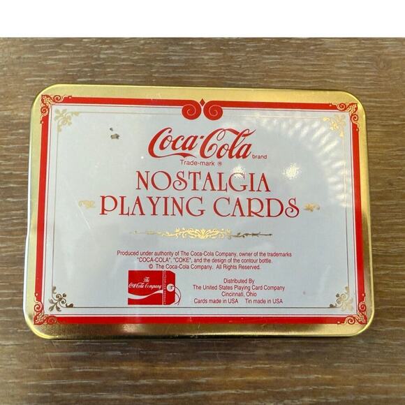 COCA-COLA Vintage style Nostalgia Playing Cards in Tin - Picture 3 of 3